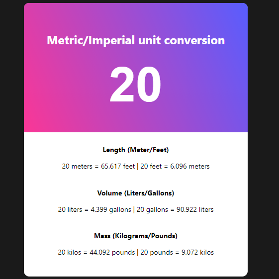 Solo Project Unit Converter preview